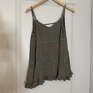 POL Elegant Olive Green Women's Top